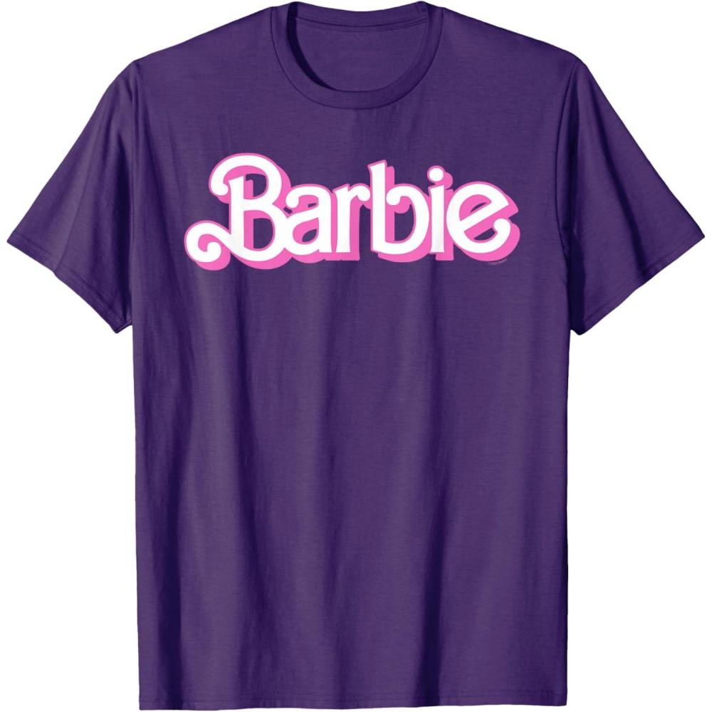 imageBarbie Logo Bright White TShirtPurple