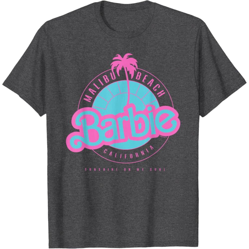 imageBarbie Malibu Beach California TShirtDark Heather Grey