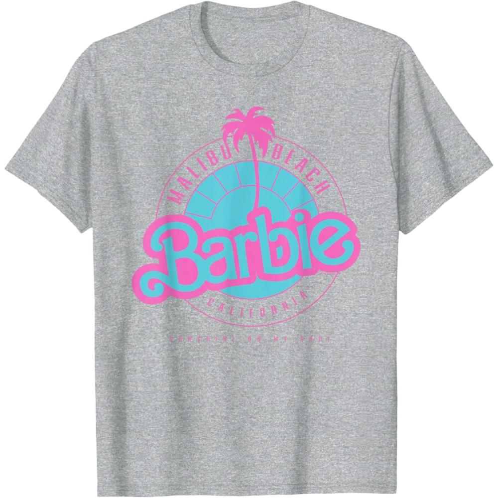 imageBarbie Malibu Beach California TShirtHeather Grey