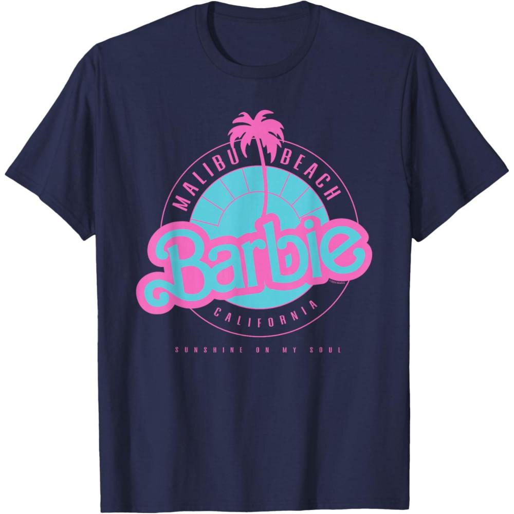 imageBarbie Malibu Beach California TShirtNavy Blue