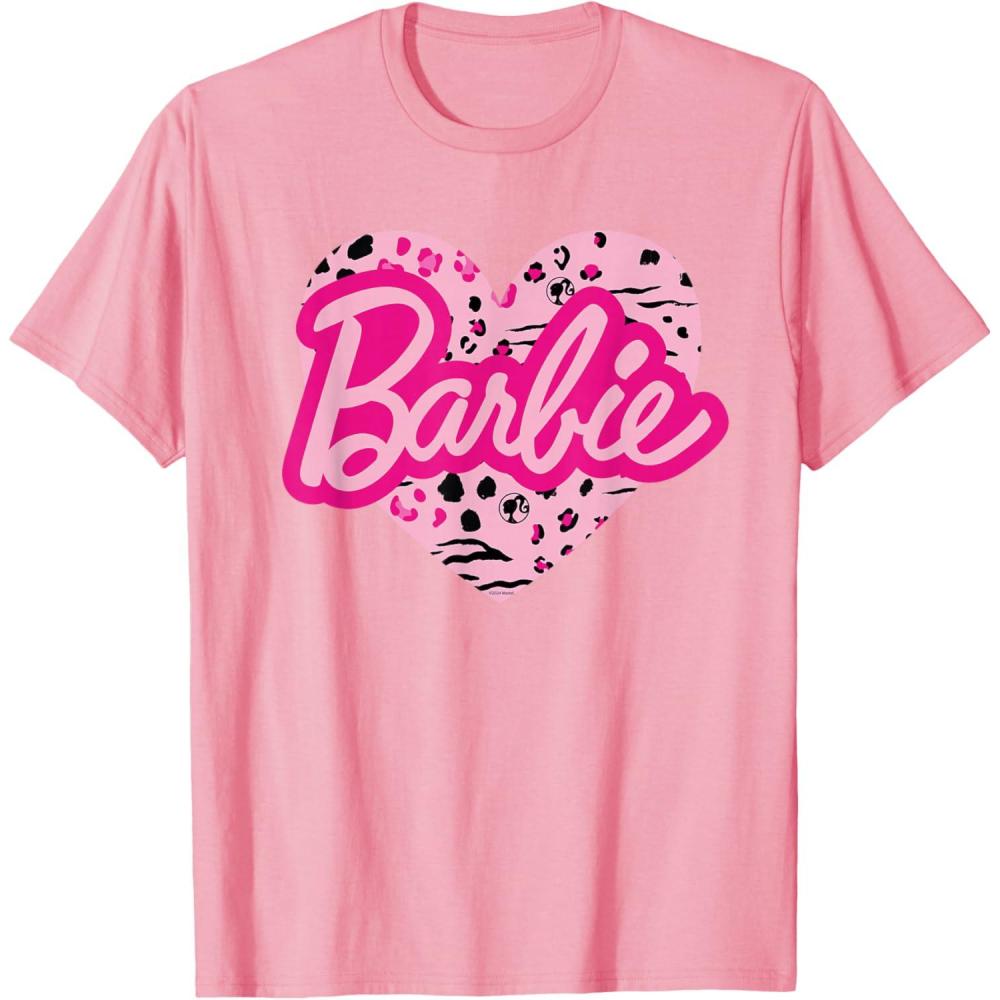 imageBarbie Patterned Heart Logo TShirtPink