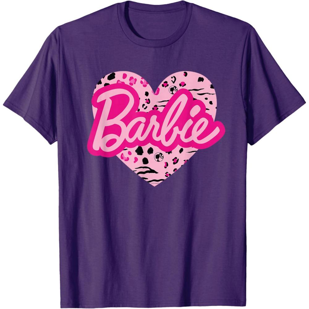imageBarbie Patterned Heart Logo TShirtPurple