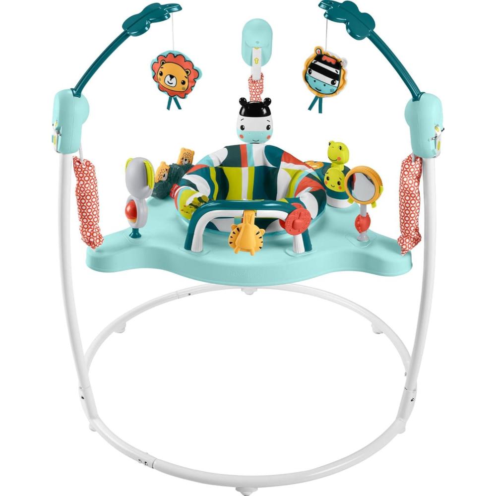imageFisherPrice Baby Bouncer Colorful Corners Jumperoo Activity Center with Music Lights Sounds ampamp Developmental ToysColorful Jumperoo
