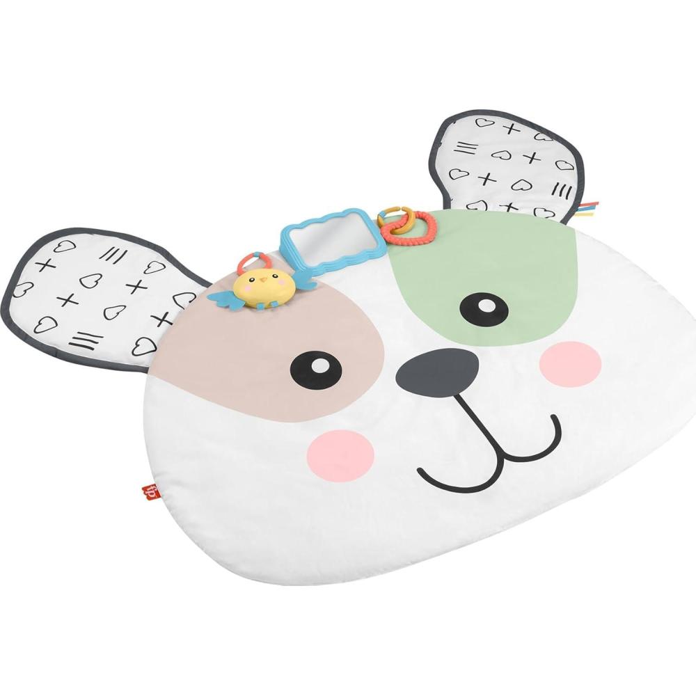 imageFisherPrice Baby Tummy Time Toy Puppy Perfection Giant Play Mat with Sensory Development Activities for Newborns 0 Months Amazon Exclusive