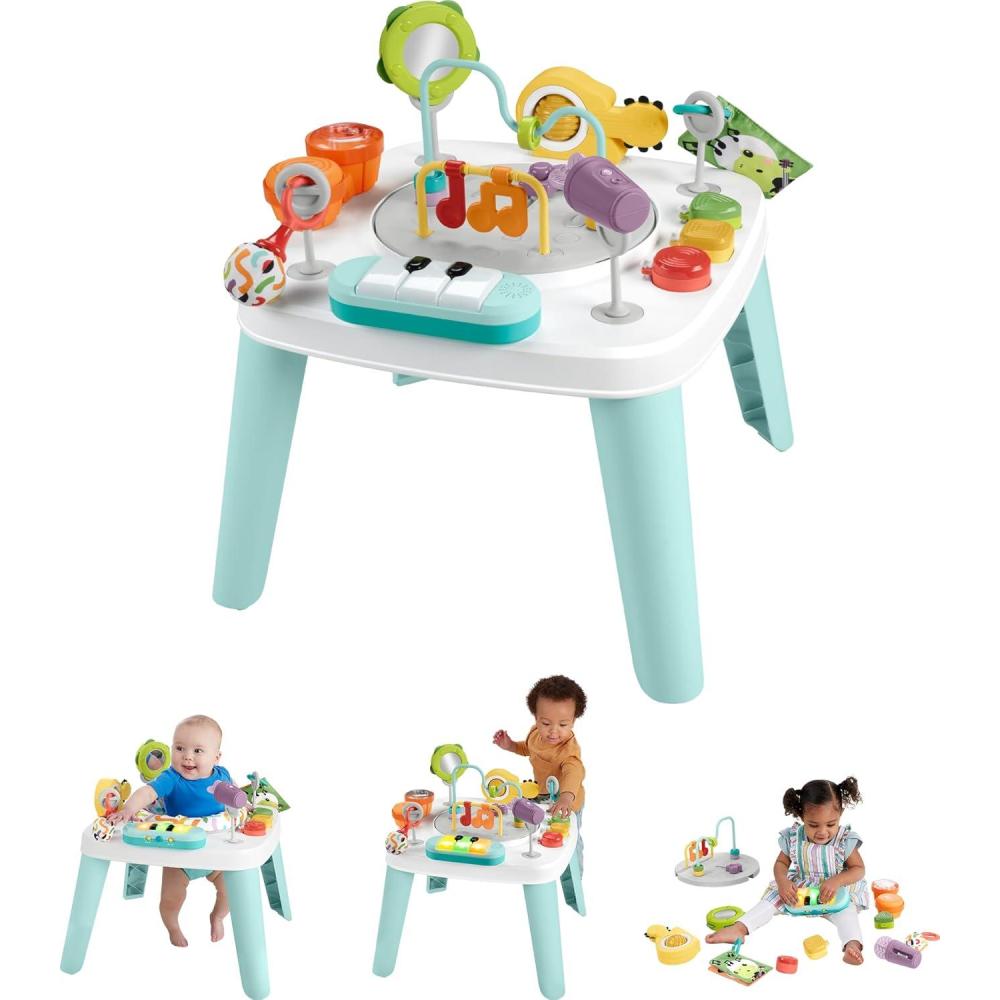 imageFisherPrice Baby to Toddler Toy 3in1 Hit Wonder Activity Center ampamp Play Table with Music Lights ampamp Developmental ActivitiesMulticolor