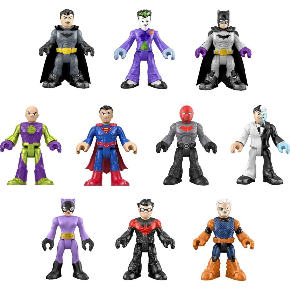 imageFisherPrice Imaginext DC Super Friends Batman Toys Ultimate Hero Villain MatchUp 10 Figures ampamp 10 Accessories for Pretend Play Kids Ages 3 Years Amazon ExclusiveFigure Pack