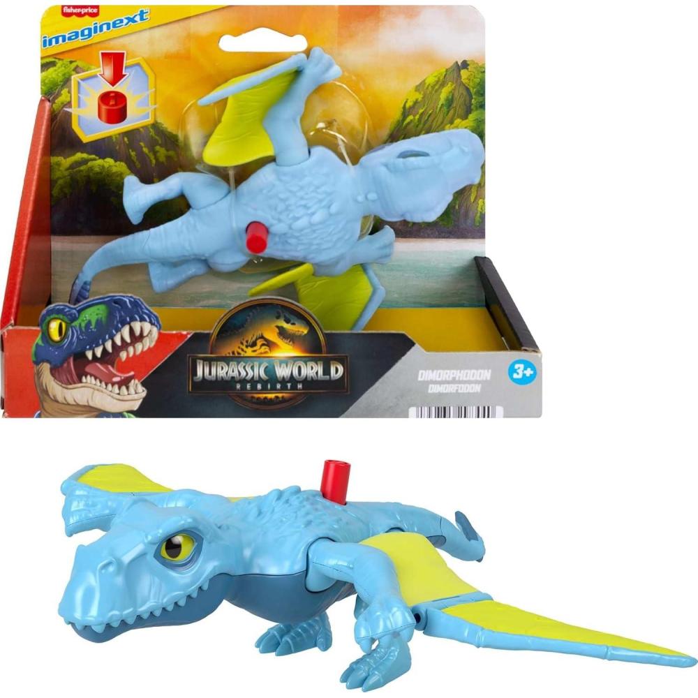 imageFisherPrice Imaginext Jurassic World Dinosaur Action Figure with KidActivated Motion 8inch Tyrannosaurus Rex Dino ToyDimorphodon