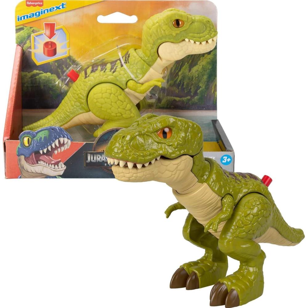 imageFisherPrice Imaginext Jurassic World Dinosaur Action Figure with KidActivated Motion 8inch Tyrannosaurus Rex Dino ToyT Rex