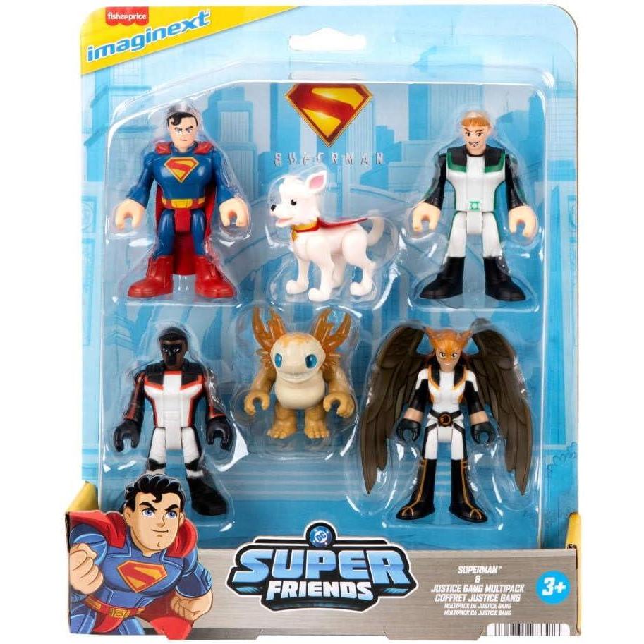 imageFisherPrice Imaginext Superman Action Figure Multipack 6 Characters 3inch Collectible Set with Krypto ampamp Kaiju