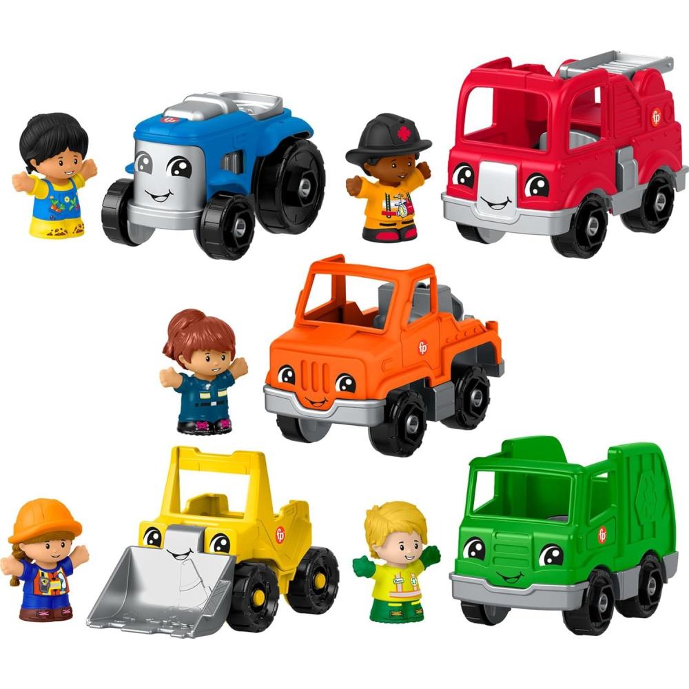 imageFisherPrice Little People Toddler Playset Activity Vehicles Gift Set with 10 Toys for Preschool Pretend Play Kids Ages 1 Years Amazon Exclusive