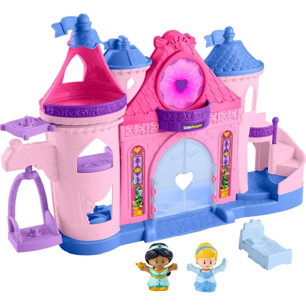 imageFisherPrice Little People Toddler Toy Disney Princess Magical Lights ampamp Dancing Castle Musical Playset for Pretend Play Ages 18 Months