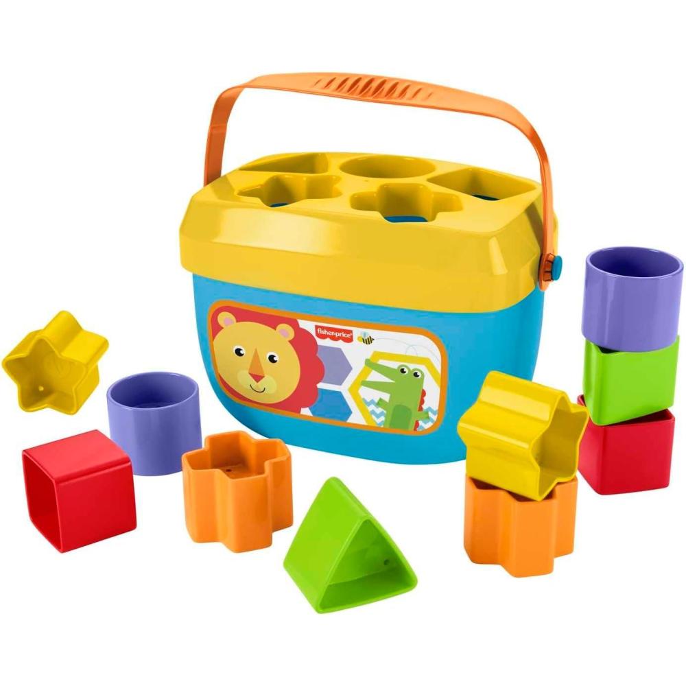 imageFisherPrice Stacking Toy Babys First Blocks Set of 10 Shapes for Sorting Play for Infants Ages 6 Months