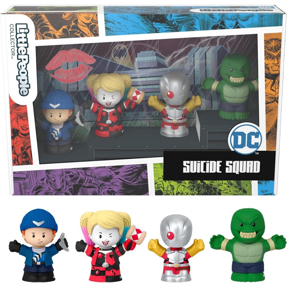 imageLittle People Collector DC Suicide Squad Special Edition Set for Adults ampamp Fans 4 Figures in Display Package