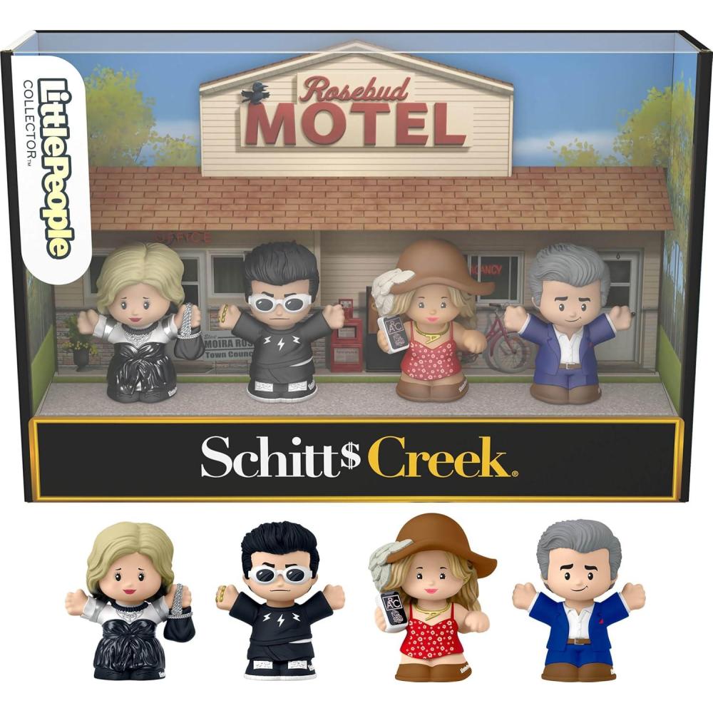 imageLittle People Collector Schitts Creek TV Series Special Edition Set for Adults ampamp Fans 4 Figures in Display Package