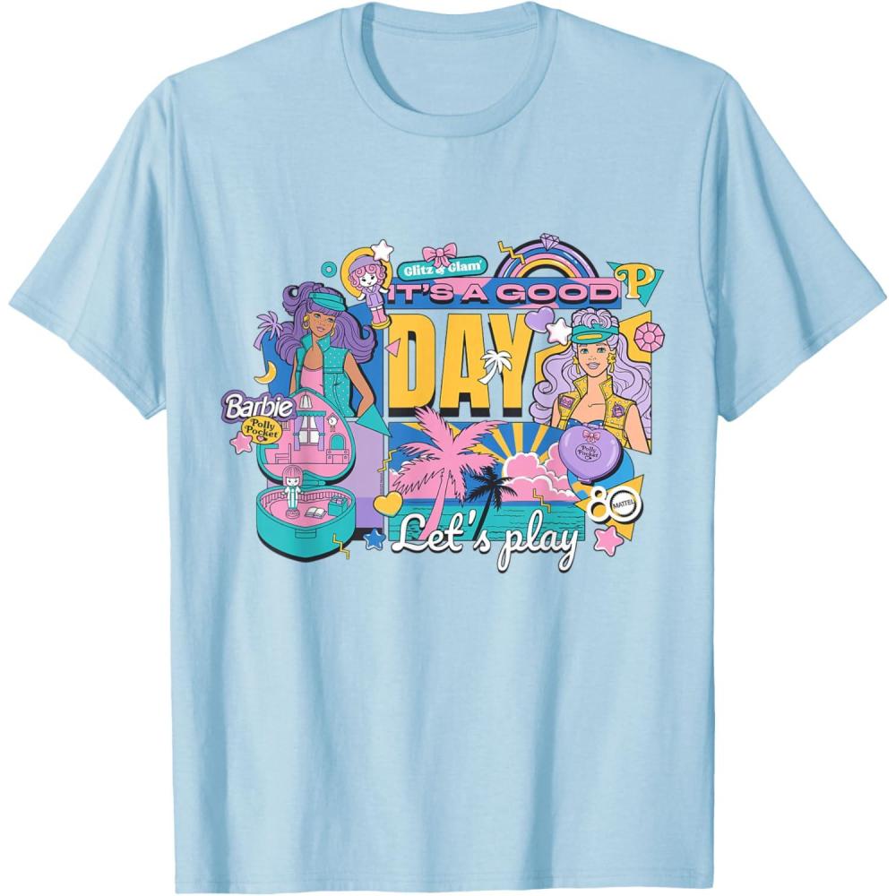imageMattel 80th  Its a Good Day Lets Play TShirtBaby Blue