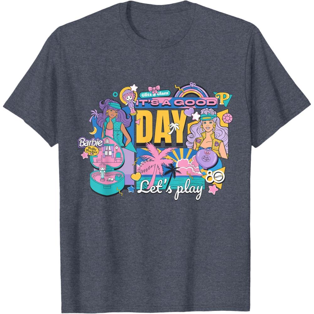 imageMattel 80th  Its a Good Day Lets Play TShirtHeather Blue