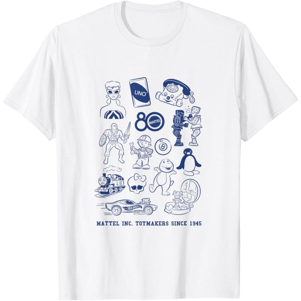 imageMattel 80th  Mattel Inc Toymakers Since 1945 TShirtWhite