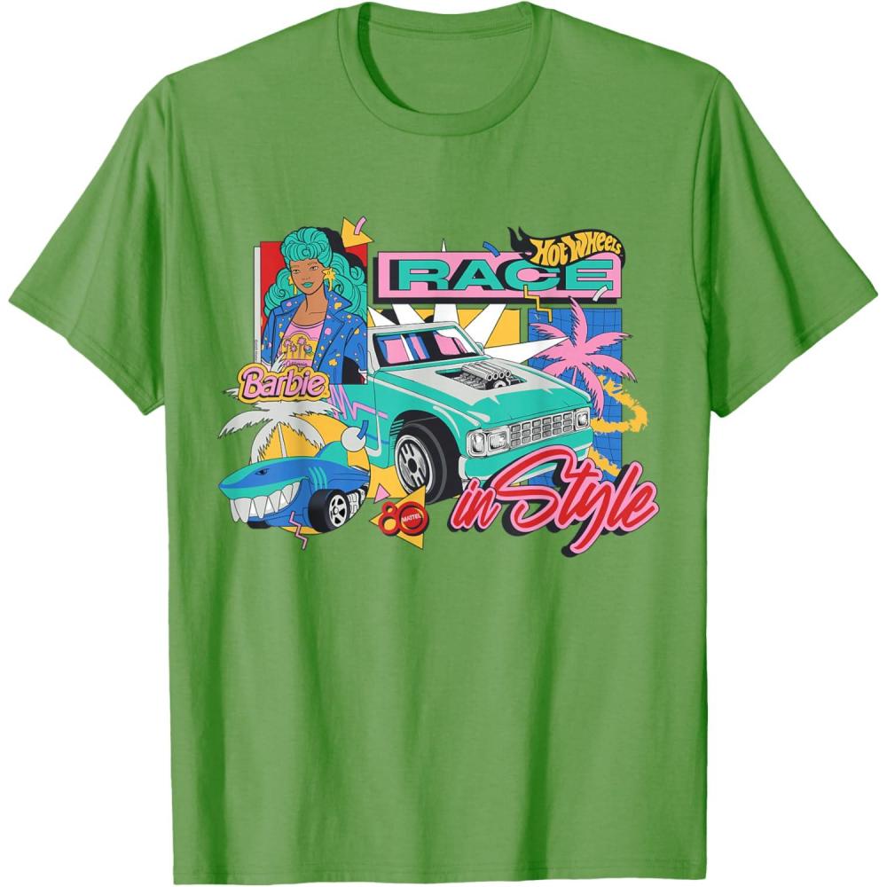 imageMattel 80th  Race in Style TShirtGrass Green