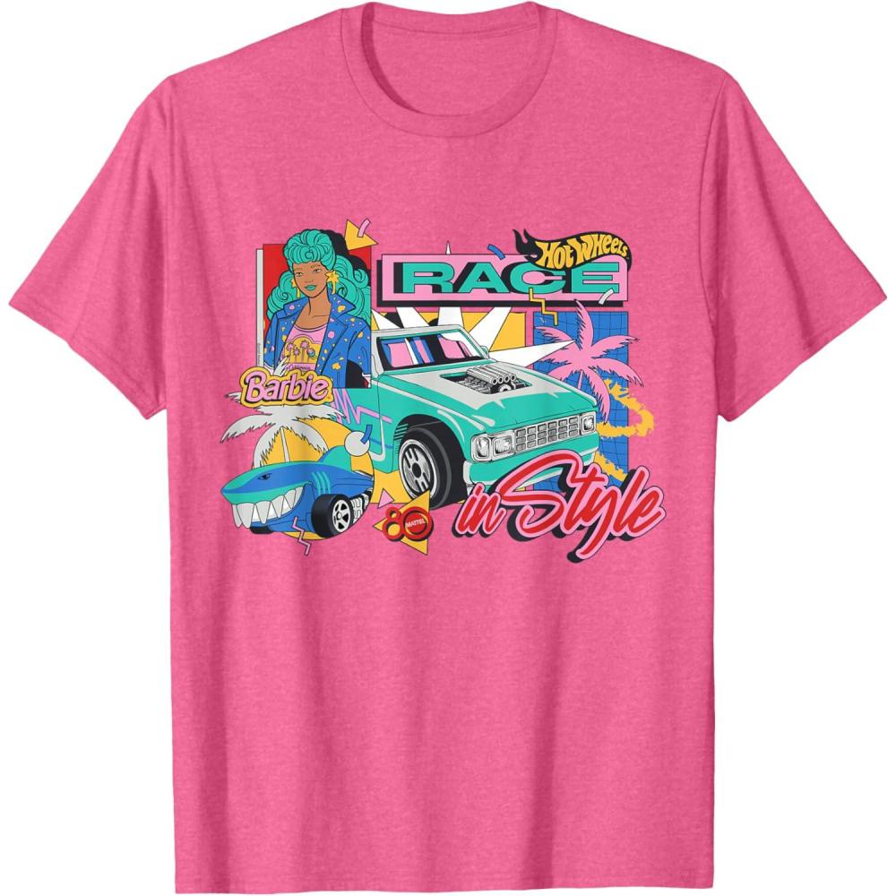imageMattel 80th  Race in Style TShirtPink Heather