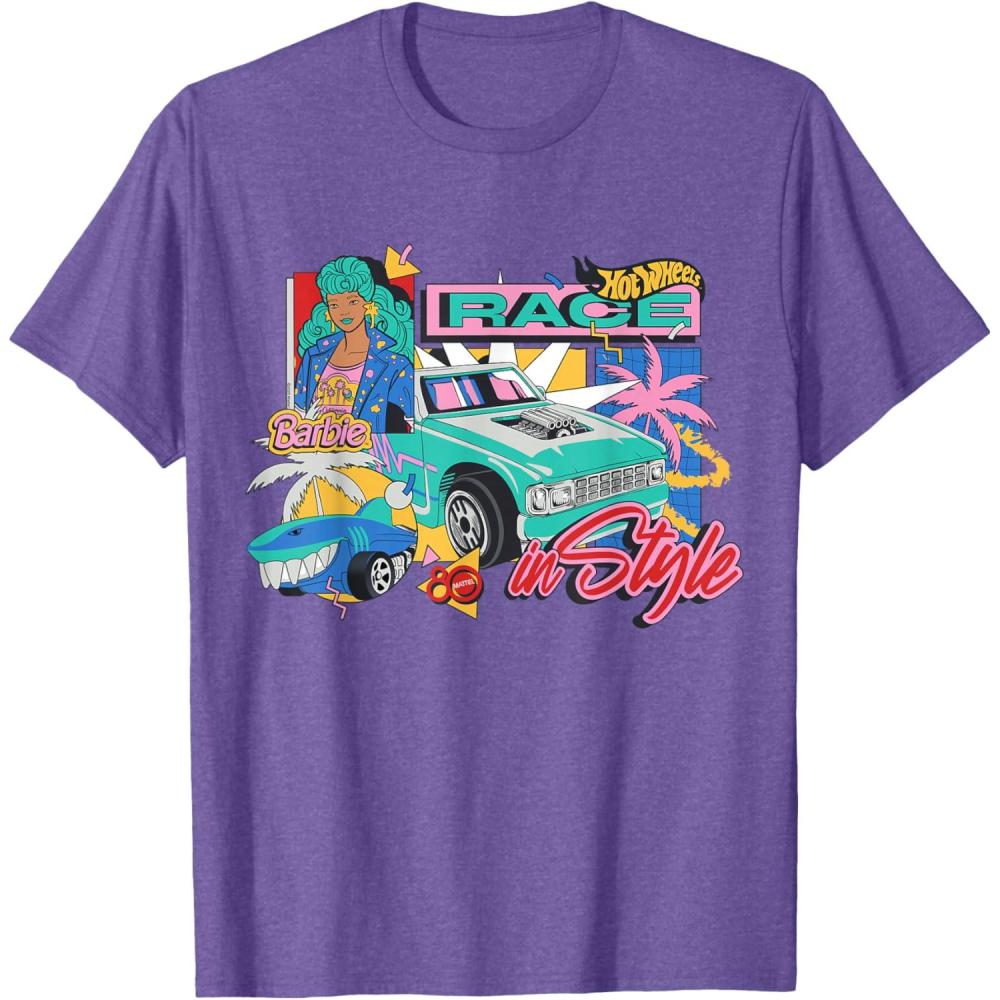imageMattel 80th  Race in Style TShirtPurple Heather