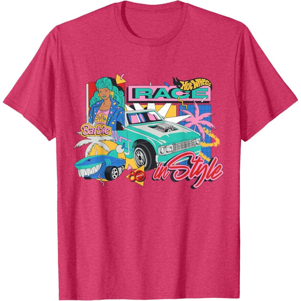 imageMattel 80th  Race in Style TShirtRed Heather