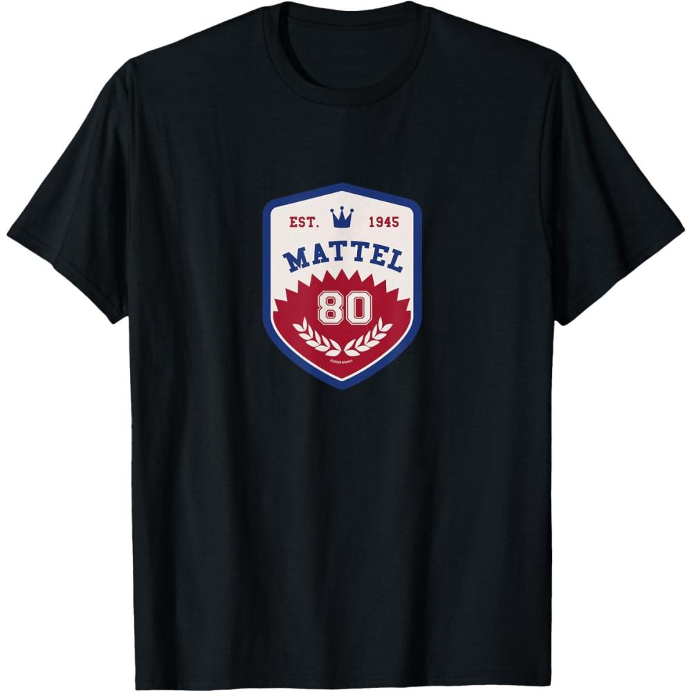 imageMattel 80th  Varsity Badge TShirtBlack
