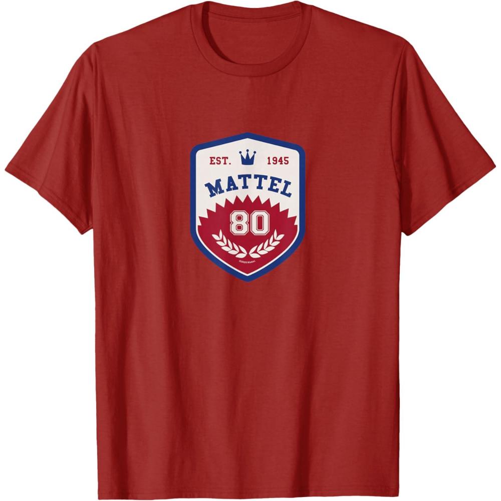 imageMattel 80th Varsity Badge TShirtCranberry Red