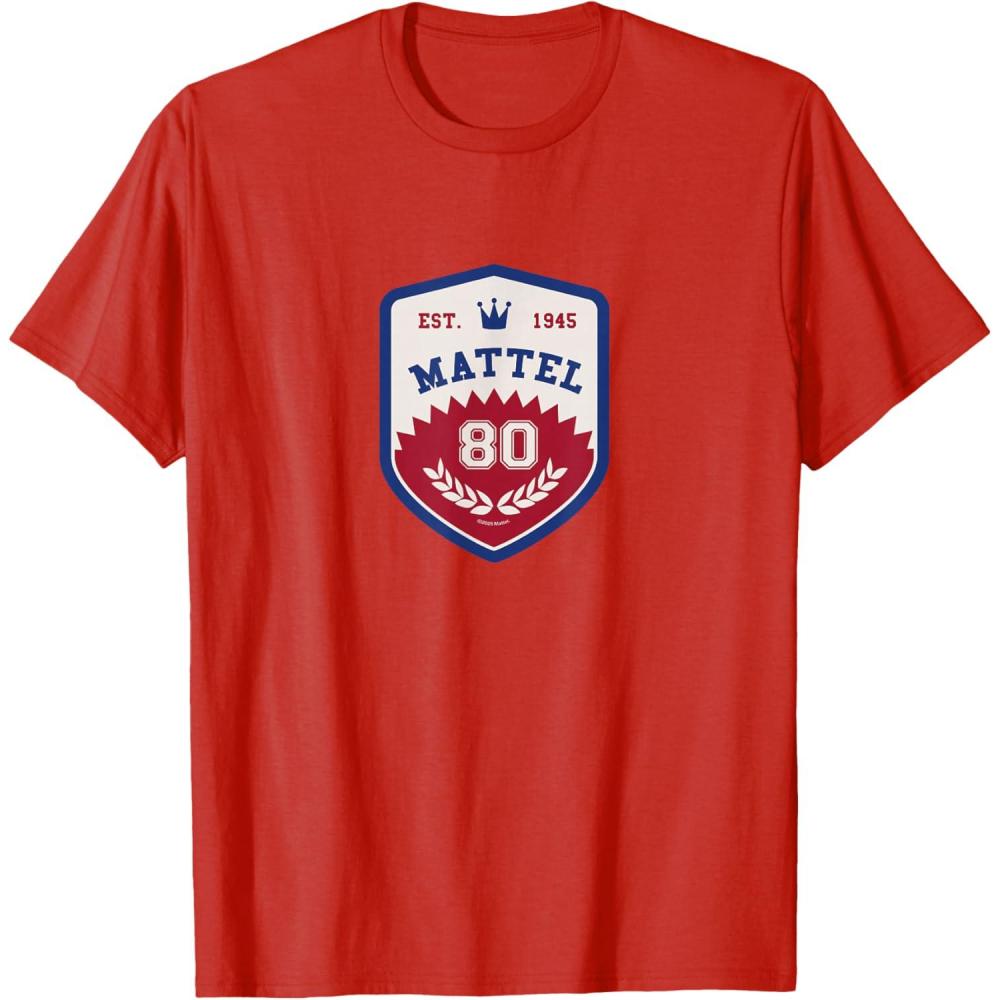 imageMattel 80th Varsity Badge TShirtRed