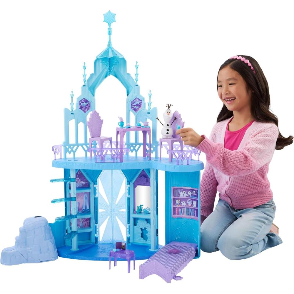 imageMattel Disney Frozen Elsa Ice Castle Playset with Olaf Figure 5 Play Areas ampamp 21 Accessories 25 Ft Tall Elsas Frozen Ice Palace Inspired by Movies