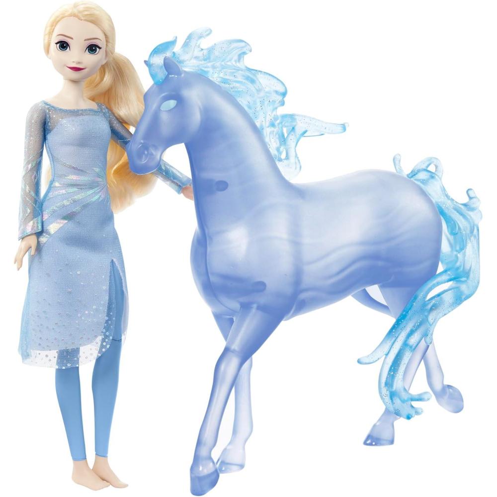 imageMattel Disney Frozen Toys Elsa Fashion Doll ampamp HorseShaped Water Nokk Figure Set Inspired by the Frozen 2 MovieElsa  Nokk