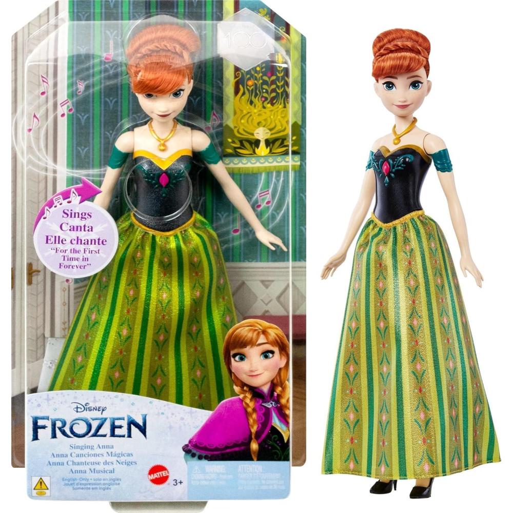 imageMattel Disney Frozen Toys Singing Anna Doll with Signature Clothing Sings For the First Time in Forever from the Movie Frozen