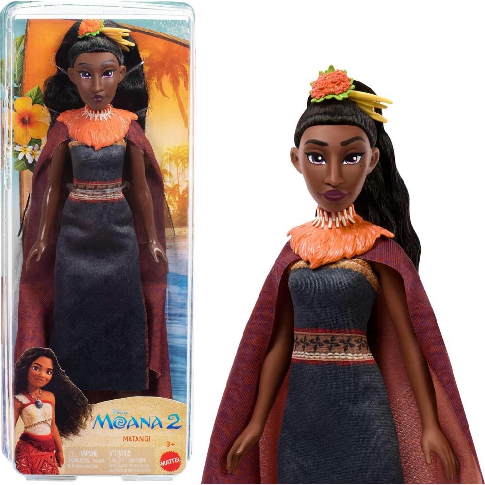 imageMattel Disney Moana 2 Matangi Fashion Doll with 3 Accessories Removable Outfit with Cape Head Piece Shoulder Piece ampamp Anklet Inspired by The Movie