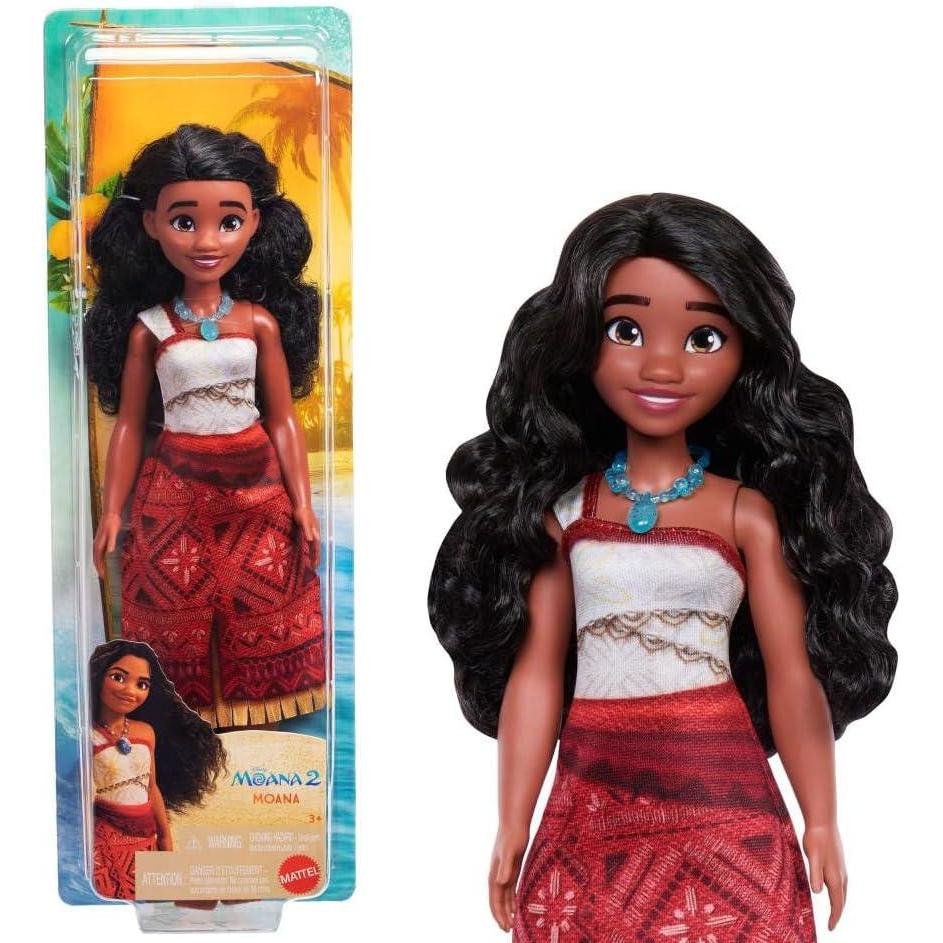 imageMattel Disney Moana 2 Moana Fashion Doll with 2 Accessories Removable Outfit with Necklace ampamp Anklet Inspired by The Movie