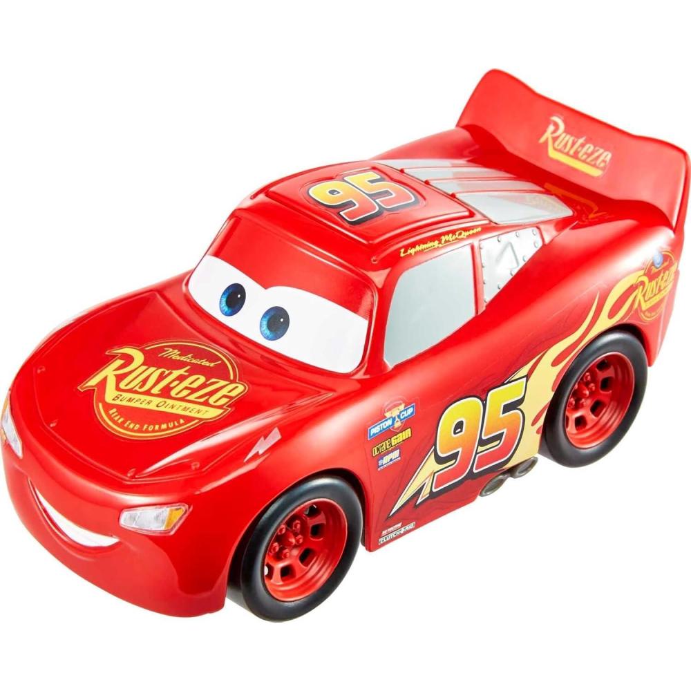 imageMattel Disney Pixar Cars Track Talkers Toy Vehicles Lightning McQueen Talking Car 55inch Character Collectible