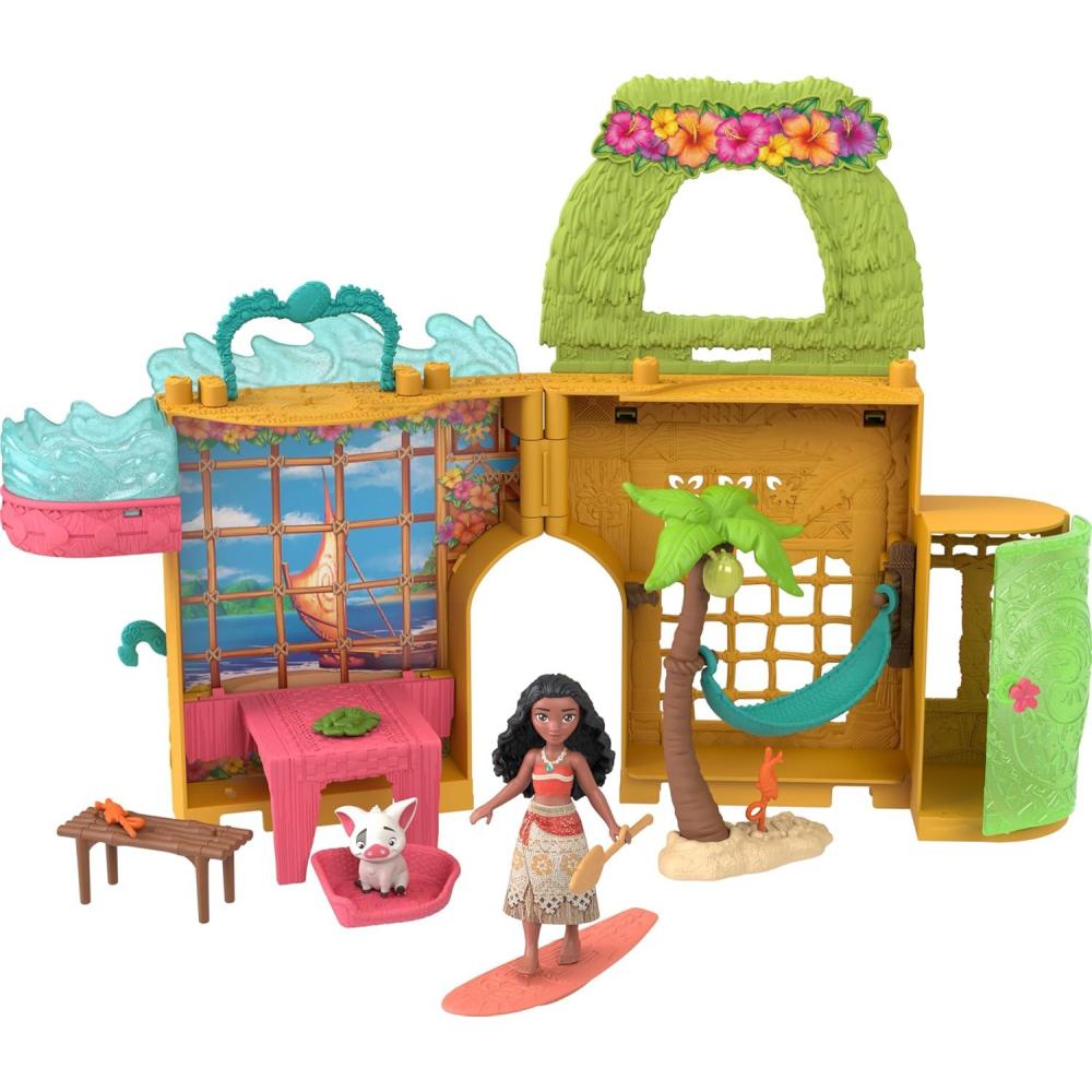 imageMattel Disney Princess Toys Moana Storytime Stackers Doll House with Moana Small Doll 1 Animal Friend ampamp 9 Accessories Inspired by Disney MovieMoana