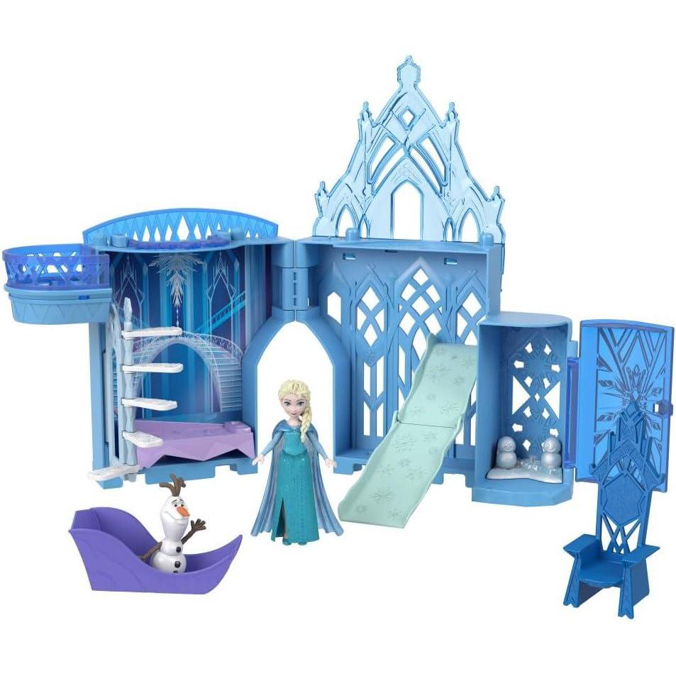 imageMattel Disney Princess Toys Storytime Stackers Belles Castle Stackable Doll House with Small Doll ampamp 9 Pieces Inspired by The Disney MovieElsa