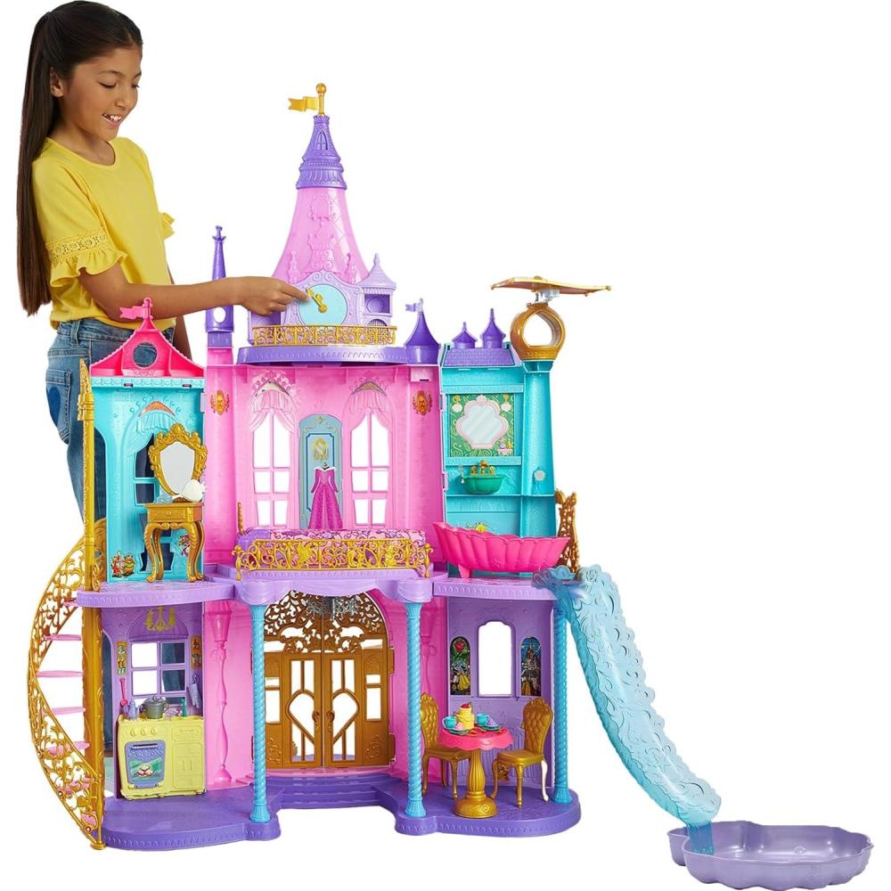imageMattel Disney Princess Toys Ultimate Castle 4 Ft Tall with Lights ampamp Sounds 3 Levels 10 Play Areas and 25 Furniture ampamp Pieces Inspired by Disney MoviesModern