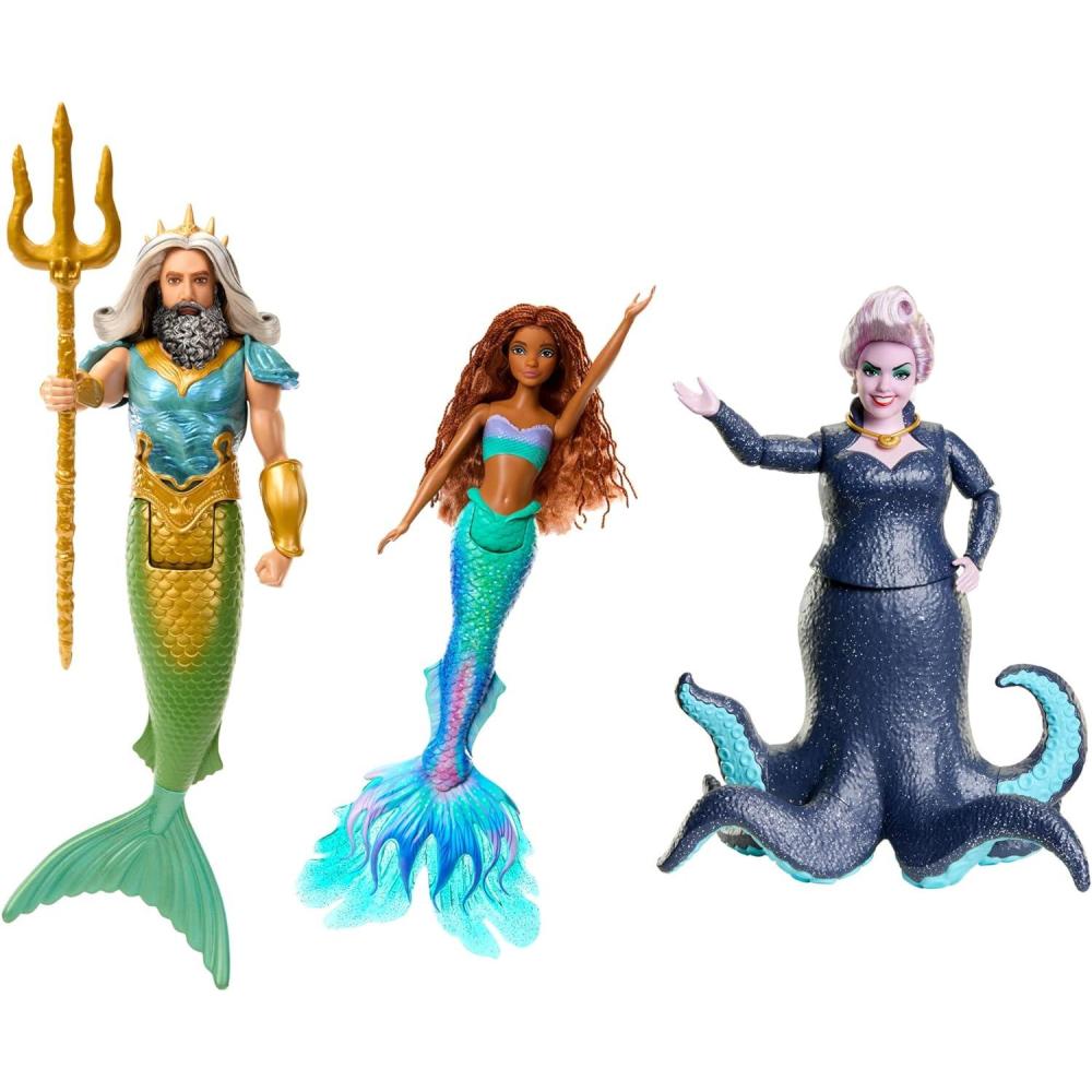 imageMattel Disney The Little Mermaid Ariel Sisters Doll Set with 3 Fashion Mermaid Dolls Includes Mala Karina and ArielMulticolor