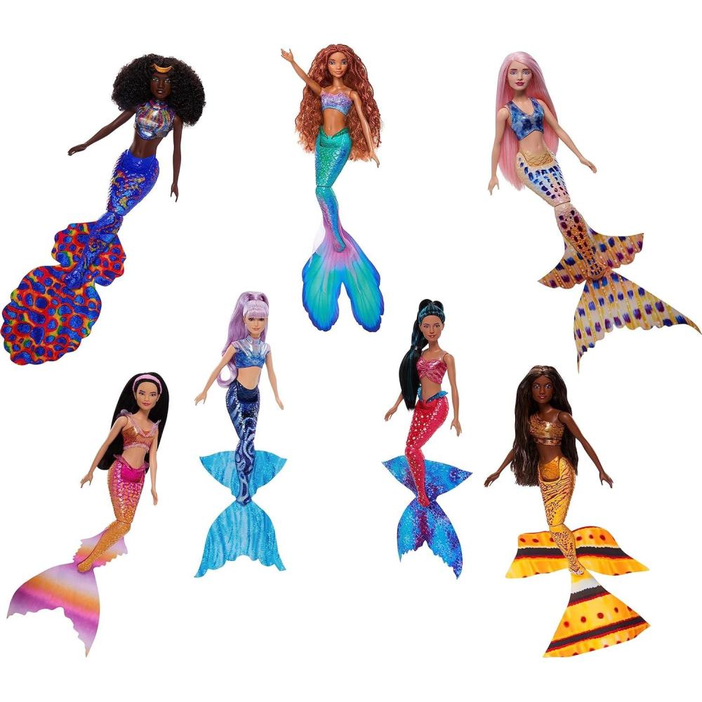 imageMattel Disney The Little Mermaid Ultimate Ariel Sisters 7Pack Set Collection of 7 Fashion Mermaid Dolls Toys Inspired by the MovieSingle