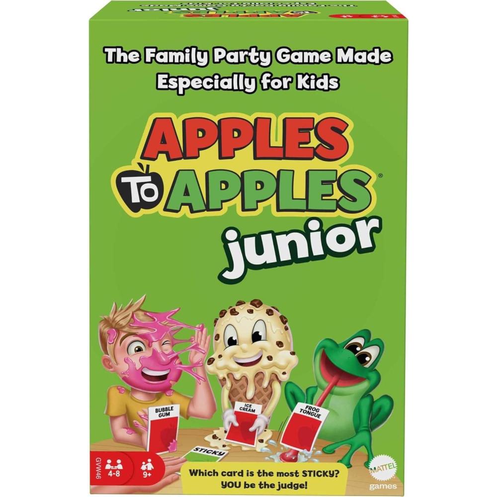 imageMattel Games Apples to Apples Junior The Game of Crazy Comparisons Board Game with 504 Cards Family Party Game Especially for Kids Gift for Kid Teen ampamp Family Game Night Ages 9 Years ampamp OlderJunior