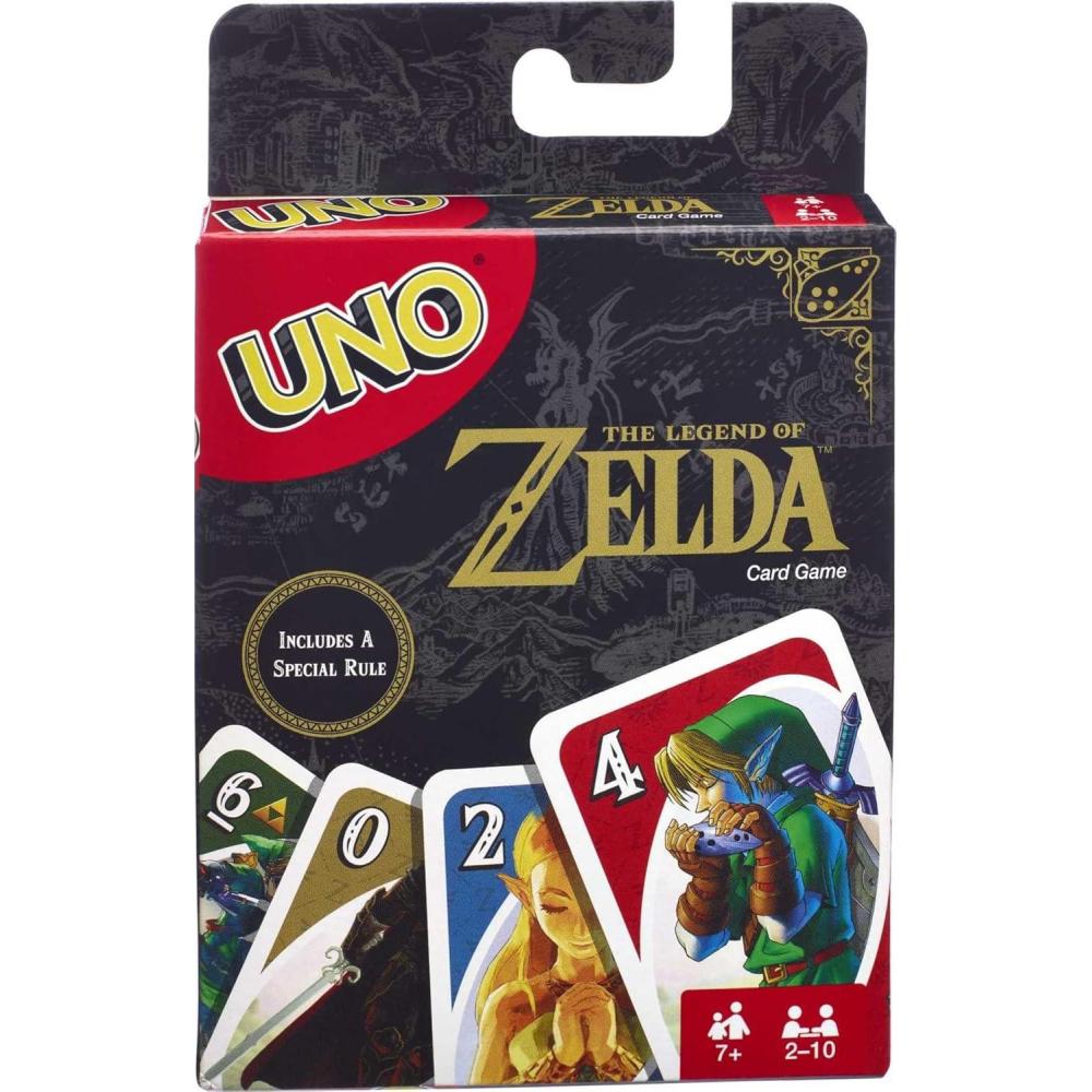 imageMattel Games UNO The Legend of Zelda Card Game for Family Night with Themed Graphics ampamp Special Rule