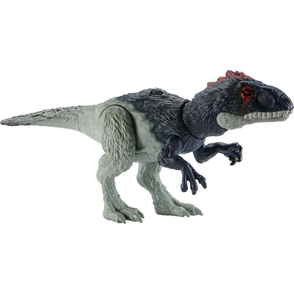 imageMattel Jurassic World Dinosaur Toys with Roar Sound ampamp Attack Action Wild Roar Posable Figures Physical ampamp Connected Digital PlayEocarcharia