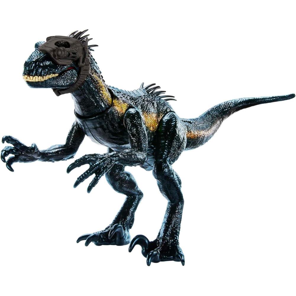 imageMattel Jurassic World Indominus Rex Dinosaur Toy with Lights Sounds ampamp Motion Camouflage n Battle IRex 21 Inches Long with Digital PlayIndoraptor