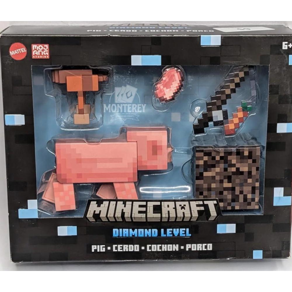 imageMattel Minecraft Diamond Level Sheep Action Figure with 3 Accessories 55inch Collector Scale ampamp Pixelated DesignSheep