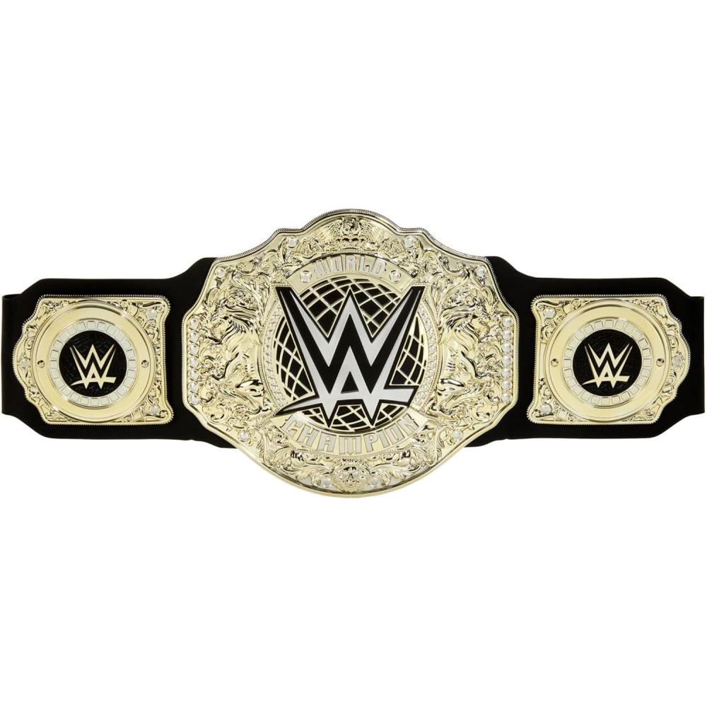 imageMattel WWE Championship Title World Heavyweight Championship RolePlay ampamp Costume Piece LeatherLike Belt 3 Feet with OneTime AdjustmentWorld Heavyweight
