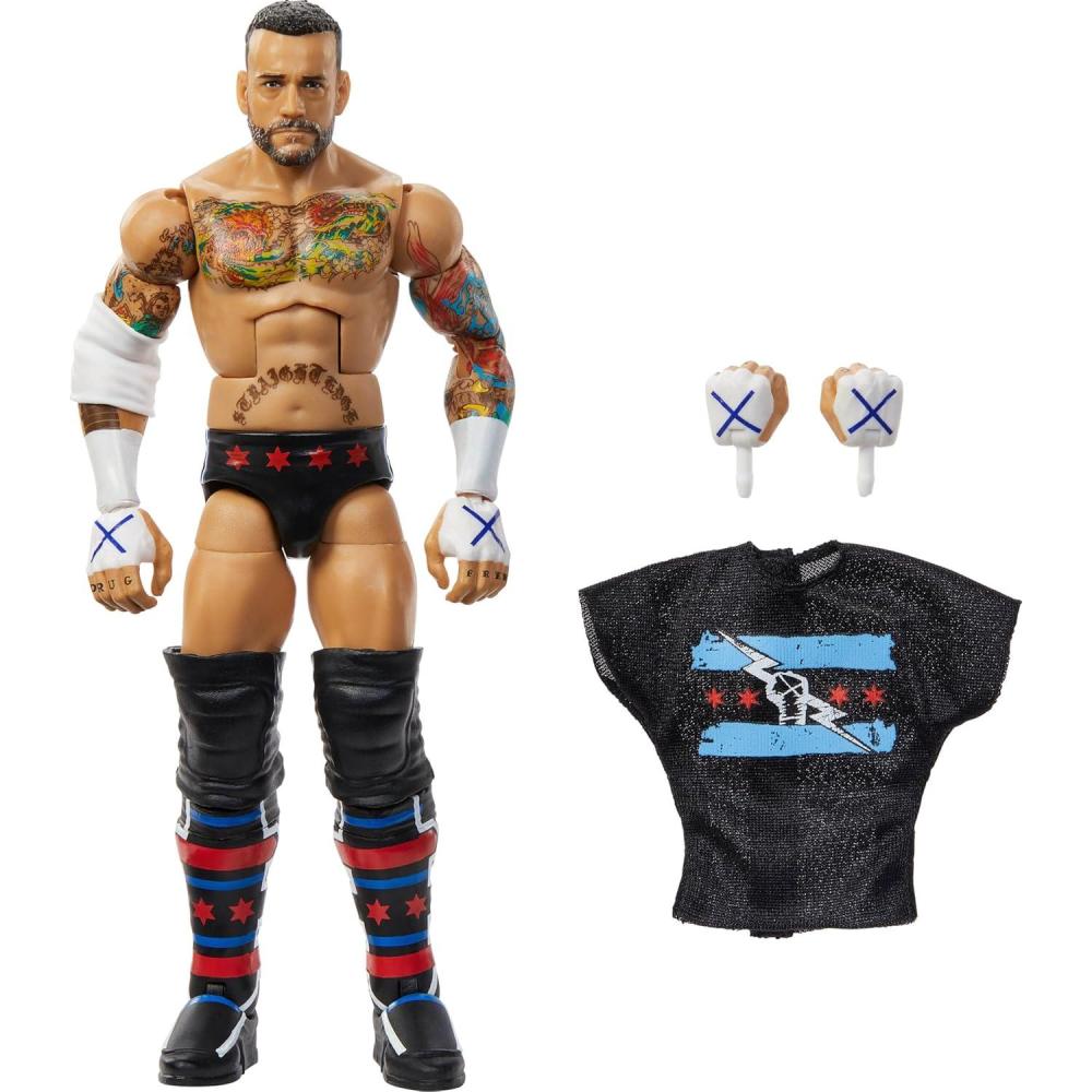imageMattel WWE Elite Action Figure ampamp Accessories Series 115 6inch Collectible Kairi Sane with 25 Articulation Points ampamp Swappable HandsCM Punk