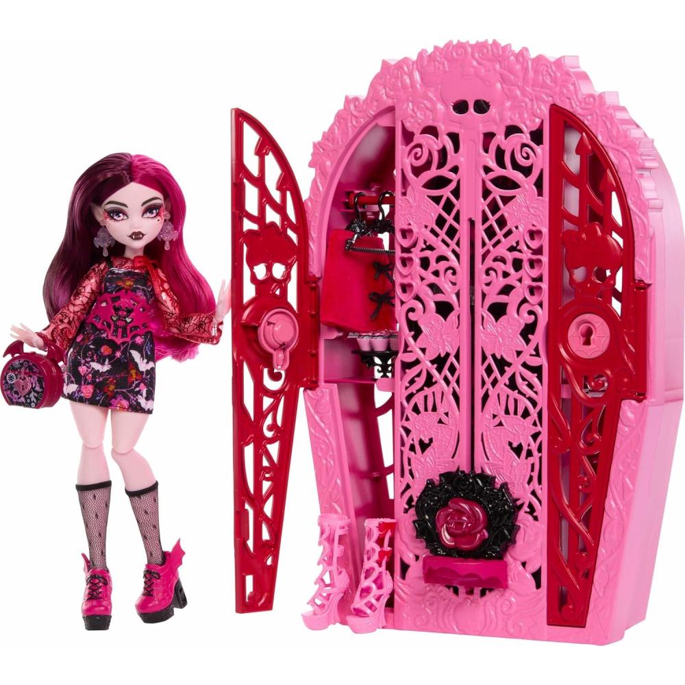 imageMonster High Skulltimate Secrets Doll ampamp Accessories Set Garden Mysteries Draculaura with Reveal Closet ampamp 19 Tea Party Surprises Like Clothes
