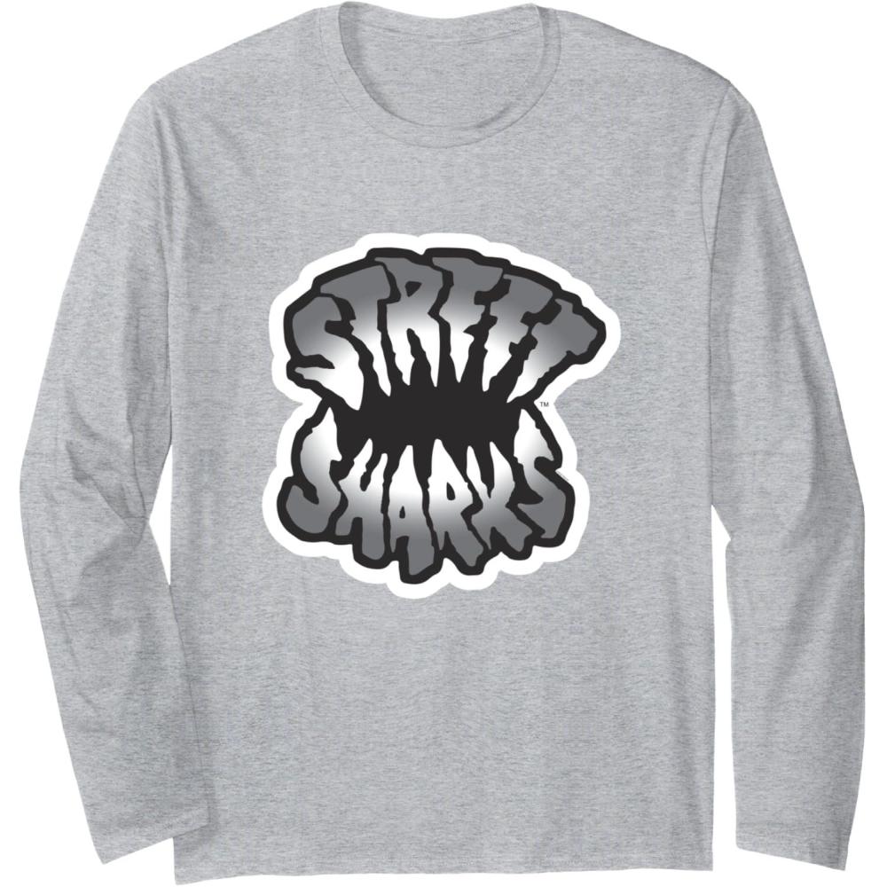 imageStreet Sharks  Grey Logo Long Sleeve TShirtHeather Grey
