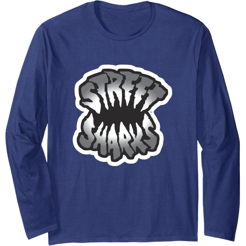 imageStreet Sharks  Grey Logo Long Sleeve TShirtNavy Blue