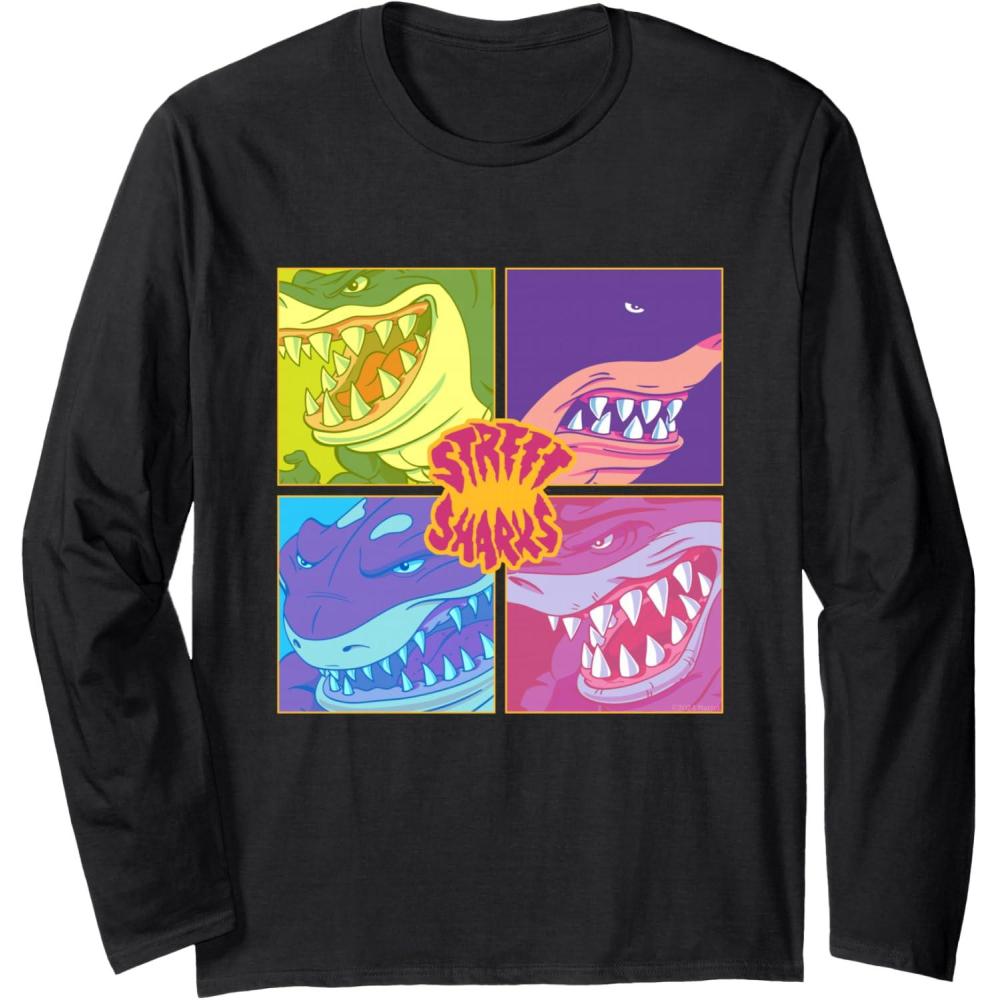 imageStreet Sharks  Grid Long Sleeve TShirtBlack